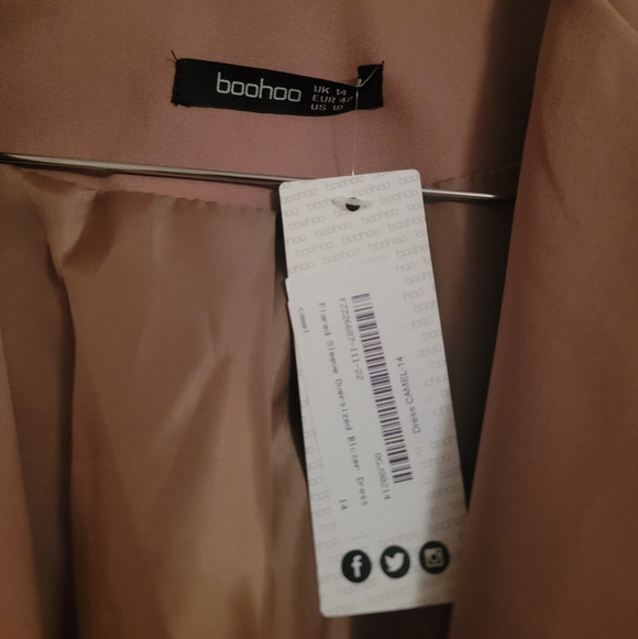 Boohoo Tan Women's Trench Coat - Picture 2 of 5